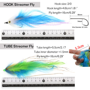 Variedad Classic Minnow Nueva trucha Cabeza de acero Salmón Pike Streamer WY190 Pesca con mosca Moscas Señuelos Cebos para trucha lubina - Product Image 3