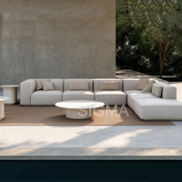 Ensembles de meubles en tissu poli à la main, design moderne, canapés Chesterfield écologiques, tables basses carrées - Personnalisation flexible