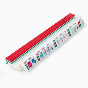 Mahjong américain personnalisé en acrylique gravé à 4 couches, rouge festif, 160 cartes, jeu de luxe pour adultes - Product Image 4