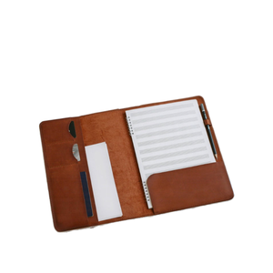 PU da A4 tài liệu tay áo với chủ bút retro da tài liệu thư mục xách tay công suất lớn Văn Phòng TrườNg tập tin Túi - Product Image 1