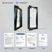Ventana Abatible y Giratoria de Aluminio de Alta Resistencia, Capacidad de Carga de 180 kg, Altura de 2.5 m, Ventana de Vidrio de Gran Tamaño para Villa