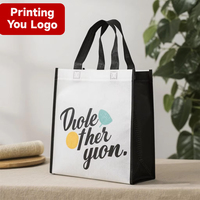 Sac de shopping réutilisable en PP avec impression de logo personnalisé, sac non tissé, OEM, sacs cadeaux personnalisés non tissés
