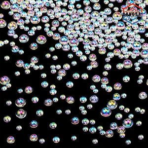 Perles à bulles en vrac, tailles variées, transparentes, pour nail art, résine époxy, slime, loisirs créatifs, décoration maquillage corps et visage - Product Image 1
