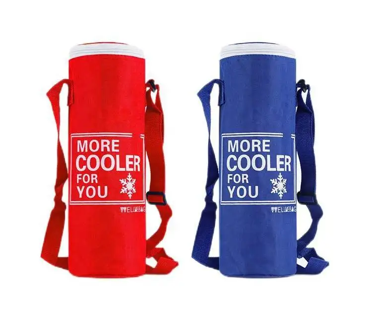 New Recycled RPET Nylon Foldable Water bottle carrier sling Custom logo Tote Holder Bag PET Polyester Bag