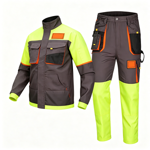 Custom Workwear Hi Vis Safety Clothing Men Reflective Safety Jackets Pants Set - Product Image 1