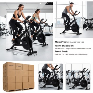 Bicicleta <span class=keywords><strong>de</strong></span> <span class=keywords><strong>Spinning</strong></span> Comercial VIGFIT con Volante <span class=keywords><strong>de</strong></span> Inercia <span class=keywords><strong>de</strong></span> 15 kg y Manillar y Asiento Ajustables para Gimnasio, Bicicleta <span class=keywords><strong>de</strong></span> Ejercicio Profesional - Product Image 2