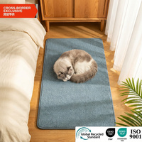Tapis pour animaux de compagnie en velours côtelé, imperméable, antidérapant, tapis de sol pour chien et chat, salle de bain, logo personnalisé, OEM, vente en gros, usine
