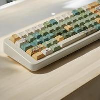 OEM ODM Green Ancient Keycaps Profile Keycap Set PBT Material Keycap Set For Mechanical Switches Artisan Style Keycap Set