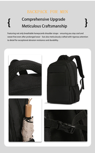 <span class=keywords><strong>Mochila</strong></span> para Portátil de Lona Impermeable de 17 Pulgadas con Diseño de Letras y Puerto USB, Antirrobo, a Precio Económico - Product Image 3