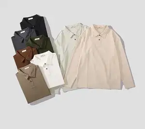 제조업체 맞춤형 폴리에스터 긴 소매 남성 폴로 셔츠 남여 공용 대형 폴로 셔츠