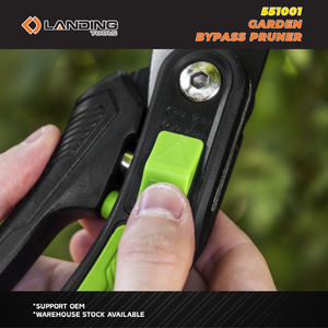กรรไกรตัดแต่งกิ่ง 551001 Folit DIY FSC Certified พร้อมสปริงในตัว ตัวล็อคสีเขียว ด้ามจับสีดำ สำหรับดูแลต้นไม้ - Product Image 2
