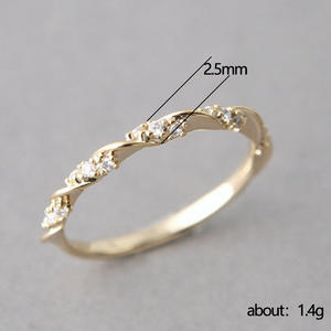 Bagues F1224 Eternity Band avec pavé de diamants, pierre naturelle ronde, bagues de mariage unisexes, bagues de mode - Product Image 5