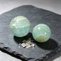 Sphère de calcite naturelle des Caraïbes de haute qualité, boule de cristal vague océanique, pierre précieuse polie à la main pour la méditation et la décoration