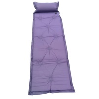 Matelas gonflable pliable d'extérieur 9 points avec pompe à pied, léger, portable, 4 saisons, camping, anti-humidité, design ergonomique