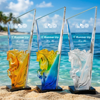 Trophée de course équestre Jadevertu LJ1088 LIULI + Cristal sablé gravé durable