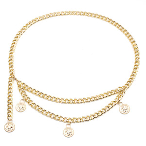 Chaîne de taille tendance pour femme en alliage de zinc, style hip-hop, accessoire de fête, chaîne de corps en métal à boucles multiples - Product Image 3