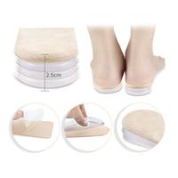 Semelles intérieures invisibles en PU pour augmenter la taille, coussinets de talon en gel, inserts de talon réglables, soutien de la voûte plantaire, lavables, lot de 2, toutes saisons