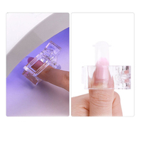 Outils de manucure DIY pour nail art, pinces à ongles en acrylique transparent, clips pour extension rapide des ongles en gel, pinces UV pour extension d'ongles