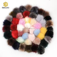 Porte-clés pompon en fausse fourrure, pompon, pour chapeau/sacs, 10 pièces