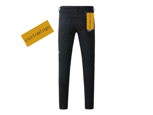 Jeans da Uomo Stile K23 Punk Retrò, Lavaggio Blu Chiaro, Vestibilità Slim, Vita Media, Peso Medio, <span class=keywords><strong>Pantaloni</strong></span> a Sigaretta, Moda Estiva Streetwear - Product Image 3
