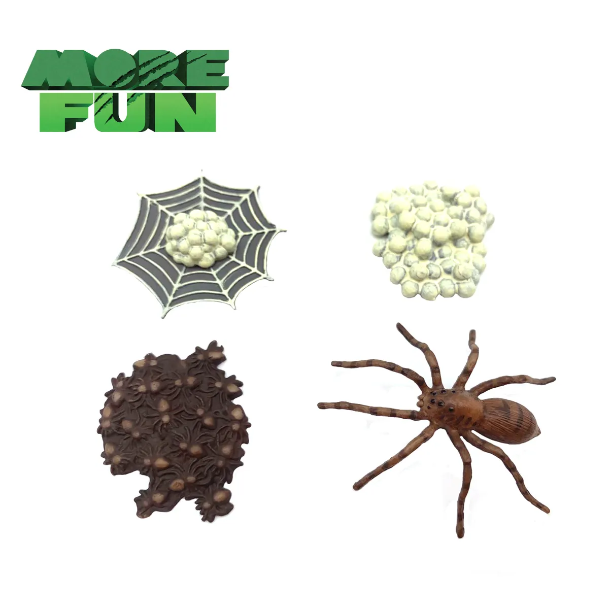 Morefun Solid PVC Simulation Insect Model Plastic Animal Toys Educational Teaching Tools Spider Life Cycle Toys