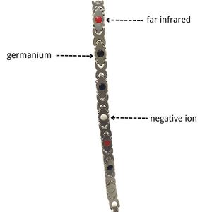 Bracelet magnétique en zircon <span class=keywords><strong>rose</strong></span> élégant bijoux de thérapie par ions négatifs en <span class=keywords><strong>tourmaline</strong></span> bracelet de guérison réglable pour le soulagement de la douleur à la main - Product Image 4