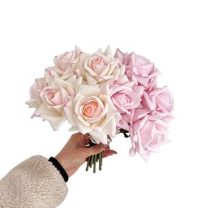 Ramo de Rosas de Seda, Flores Artificiales de Alta Simulación, Accesorios de Decoración para Bodas y Hogar - Product Image 5