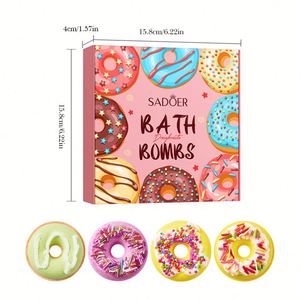 Juego de bolas de sal de baño con forma de macaron SADOER, juguete limpiador corporal, ideal para comercio transfronterizo. - Product Image 4