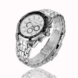 CURREN 8084手表男士品牌热销时尚设计运动腕表男士石英男士全不锈钢奢华商务手表