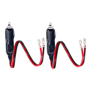 <b>Car</b> Battery Charger Copper Conductor 10A Fuse 6ft Wire Fast Charging Male Terminal 12-24V Cigarette Lighter Plug Socket Open End - Product Image 3