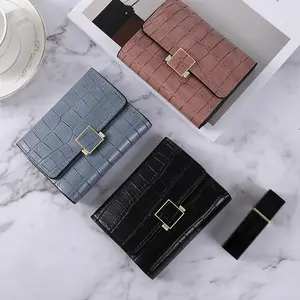 Slim Small Leather Women Wallet Tiny Thin Pocket Ladies Purse Small Leather Zipper Card Case Wallet for Women