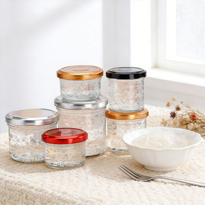 Frasco de Vidrio Reciclable Personalizado al por Mayor con Boca Ancha y Tapa <span class=keywords><strong>para</strong></span> Almacenamiento de Alimentos, Envase <span class=keywords><strong>para</strong></span> Miel, Caviar, Encurtidos, Salsa Picante - Product Image 4