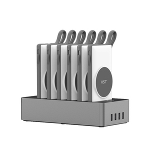 Station de recharge portable 6x 10000mAh sans fil avec câble Type C – Station d'accueil pour batteries externes à louer - Product Image 2