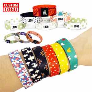 Pulsera Elástica Personalizada con Logotipo, Estilo Moderno, para Fiestas y Deportes, Brazalete de Poliéster, Pulsera Elástica de Moda - Product Image 1