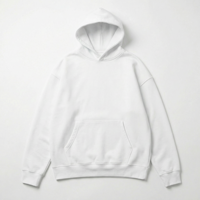 Sudadera con Capucha de Algodón Grueso, Estilo Oversize con Hombros Caídos, Personalizable con Logotipo, Ropa Urbana Informal para Hombre