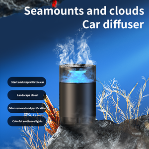 Diffuseur de parfum pour voiture liquide Seamounts Clouds, vaporisateur intelligent d'aromathérapie, lumières d'ambiance colorées, longue durée - Product Image 3
