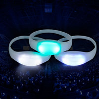 Bracelets LED DMX512 à Contrôle de Groupe pour Fête et Événement, Portée de 800 Mètres, avec Télécommande