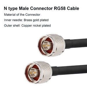 <span class=keywords><strong>Cable</strong></span> <span class=keywords><strong>Coaxial</strong></span> <span class=keywords><strong>RG58</strong></span>, Conectores RF N Macho a N Macho, <span class=keywords><strong>Cable</strong></span> de Puente de Baja Pérdida, Ensamblaje de <span class=keywords><strong>Cable</strong></span> RF para Comunicación y Aplicaciones - Product Image 2