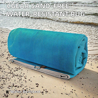Tapis de camping extérieur sans sable, résistant à l'eau, anti-décoloration, qualité militaire, design réversible, tapis en PE pour pique-niques à la plage