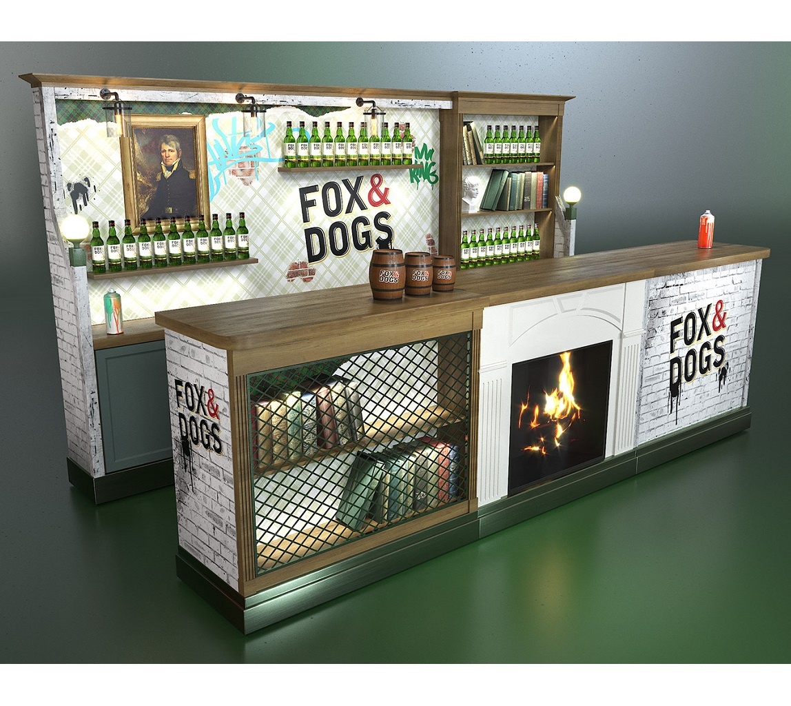 Customized Commercial Bar Counter - Whisky & Beer Design