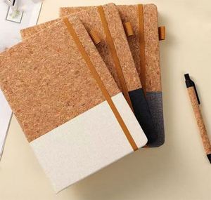 Eco-Friendly Cork Journal Custom Logo Notebook High Quality <b>A5</b> <b>Notepad</b> With Elastic Band - Product Image 3