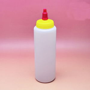Bouteilles de sauce et d'huile d'olive en plastique PE de qualité alimentaire avec bouchon à vis pour le chocolat, la sauce salade, le ketchup, 8 oz, 16 oz - Product Image 1