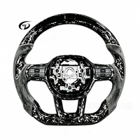 Volant en fibre de carbone forgée bleue personnalisé, prêt à l'emploi, avec lumières LED, compatible avec Honda Civic 11e génération, Accord et CR-V