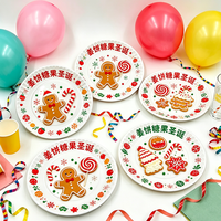 Assiette en mélamine dorée pour Noël, design à bords plissés, assiette de service pour biscuits pour les fêtes saisonnières
