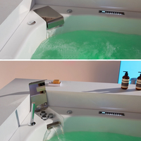 Icegalax Baignoire à massage d'intérieur Baignoire jacuzzi d'intérieur pas cher Hydro Spa Baignoire jacuzzi autoportante