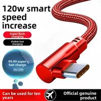 Câble de données Type-C en nylon 120W pour appareils mobiles Câble USB Flash à chargement super rapide avec design incurvé pour Oppo ladekabel