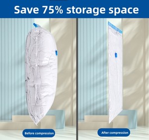 Oem Tùy Chỉnh Lớn Nhựa Hình Chữ Nhật Lưu Trữ Túi Cho Bộ Đồ Giường Chăn Quần Áo Tiết Kiệm Không Gian Phẳng Chân Không Nén Lưu Trữ - Product Image 5