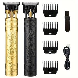 Máquina de Cortar Cabello Eléctrica Vintage Profesional, Afeitadora y Recortadora para Hombres, Máquina de Corte de Barba USB - Product Image 2