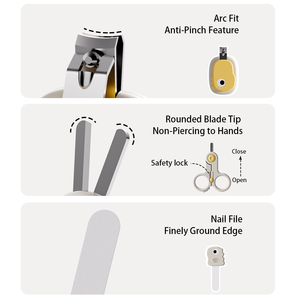 Set per la cura delle unghie in acciaio inossidabile forniture per unghie per neonati - Product Image 4