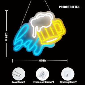 Beer <b>bar</b> neon <b>LED</b> dimmable USB powered ambient <b>light</b> shop window decoration <b>light</b> street indicator <b>light</b> landscape <b>light</b> 5V - Product Image 2